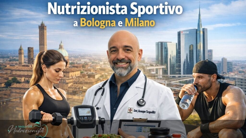 Nutrizionista sportivo a Bologna e Milano: il Dott. Giuseppe Scopelliti con sportivi, alimentazione per palestra e analisi della composizione corporea.